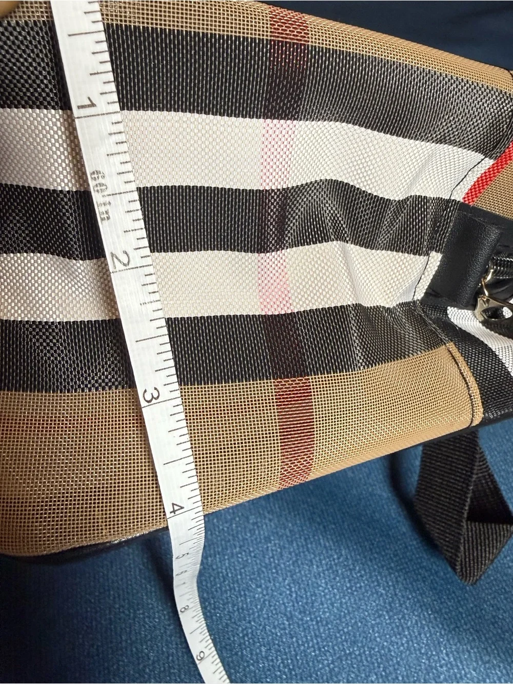 Classic Plaid cosmetic makeup bag in Beige and Black storage new